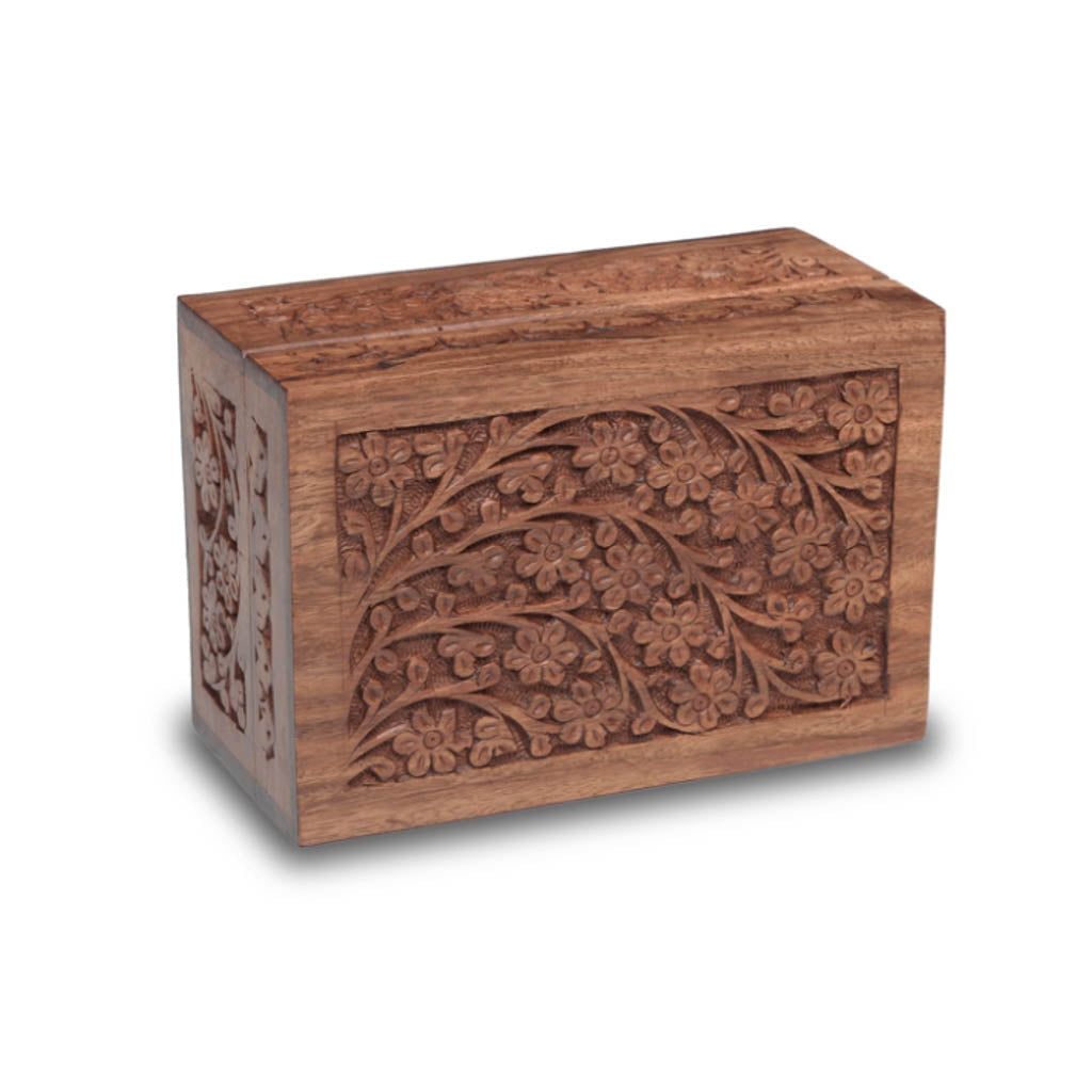CLEARANCE - MEDIUM - Hinged Rosewood Urn - Tree of Life - Case of 16