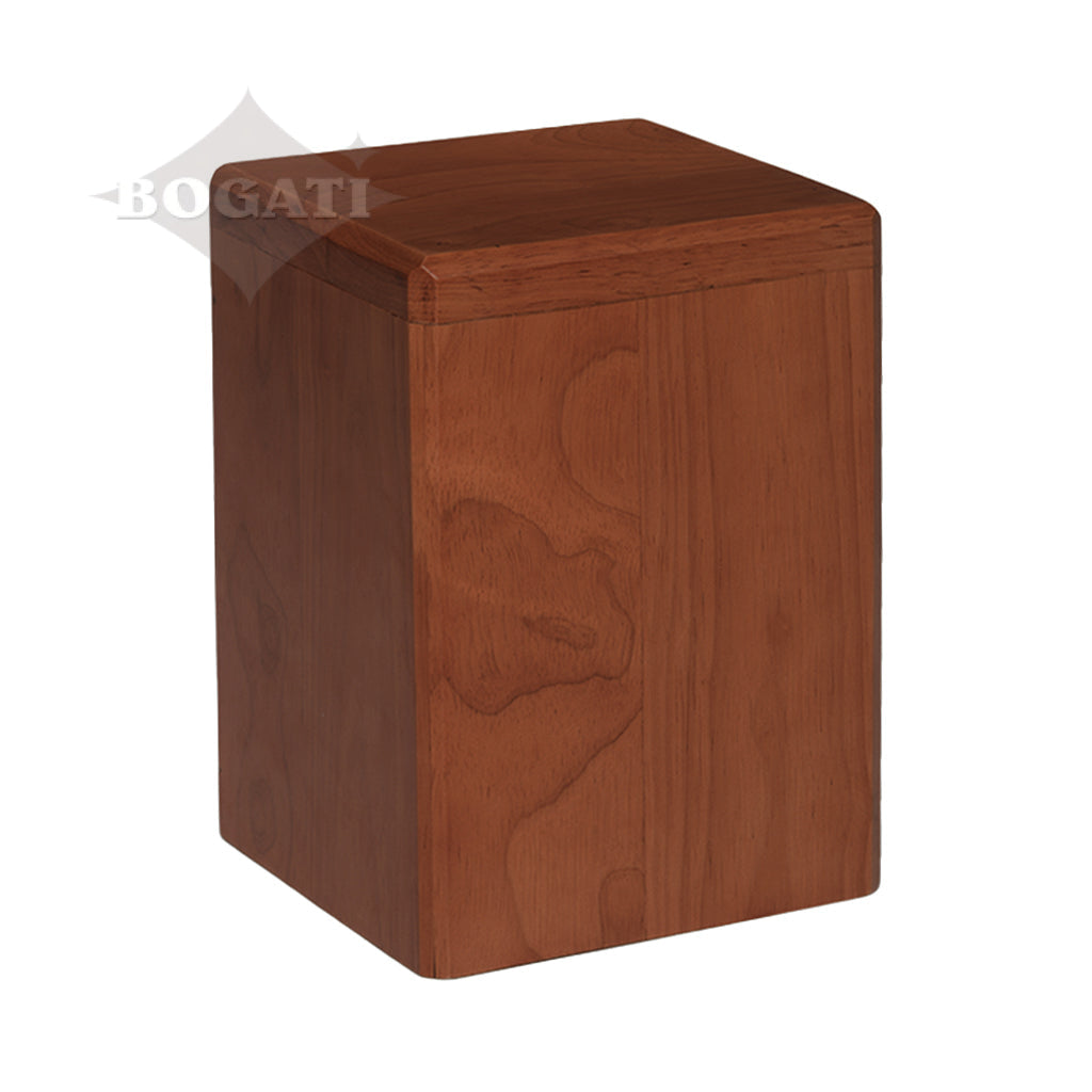 Manufacturer IMPERFECT - ADULT - Rubberwood Vertical Urn -7138- Cinnamon - Case of 4