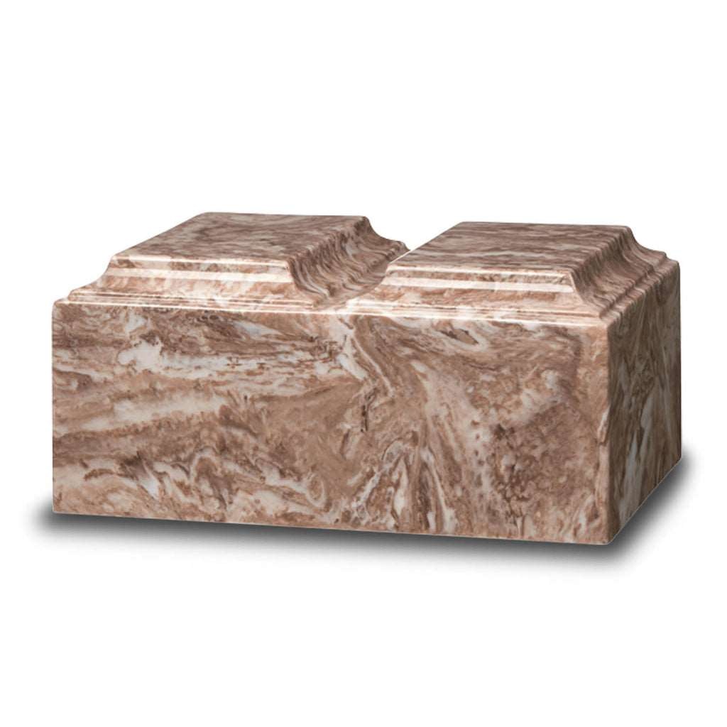 ADULT Cultured Marble Tuscany Double Companion Urn Cafe