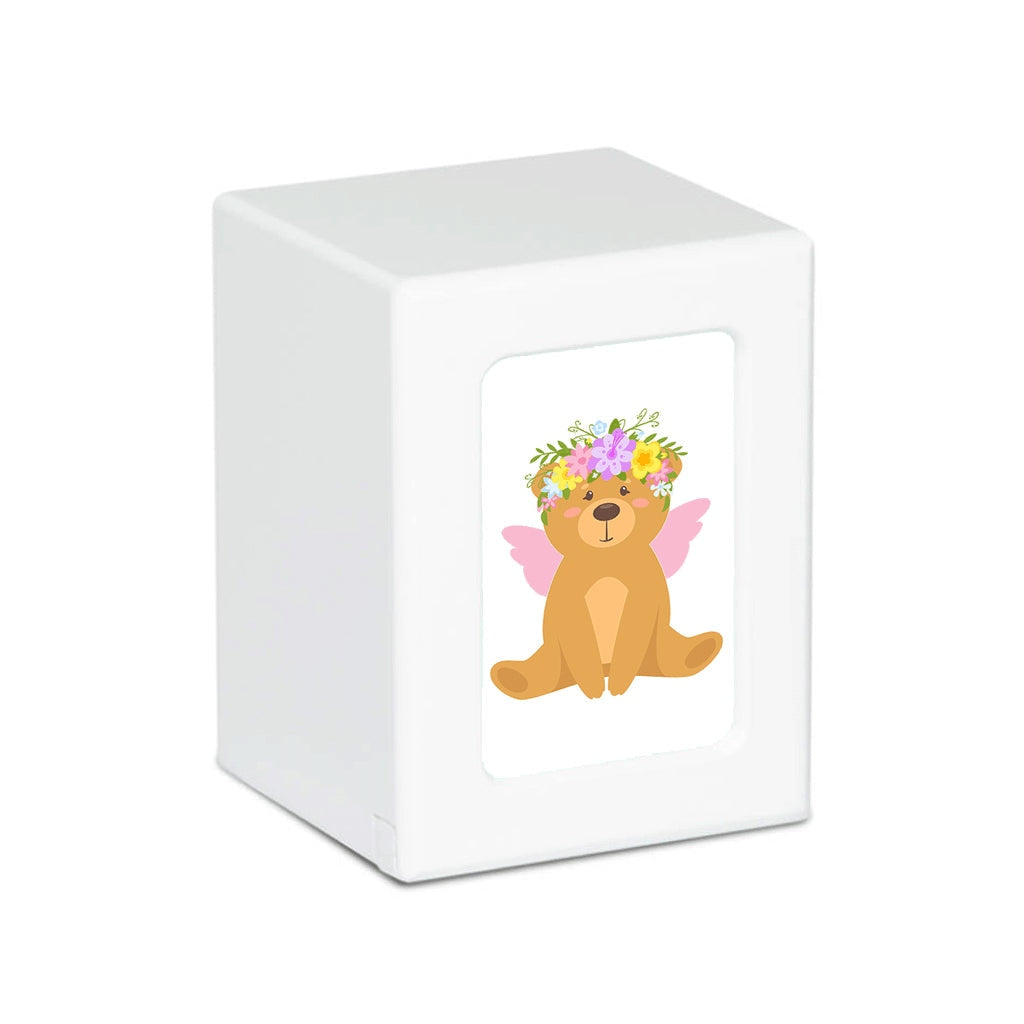 SMALL Photo Frame urn PY06 - Teddy Bear Angel Pink White