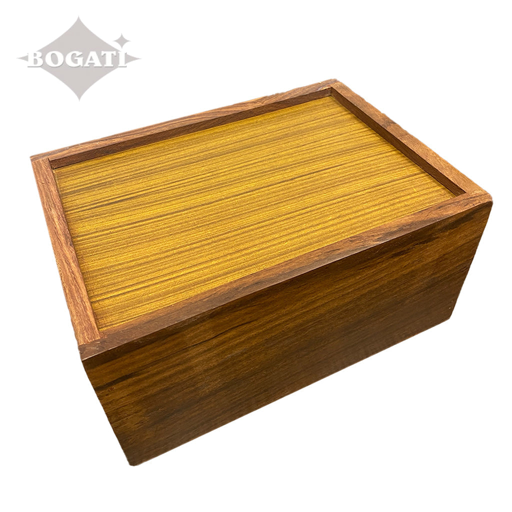 ADULT Rosewood Urn -2705- Bevel Edge with US Military Emblem